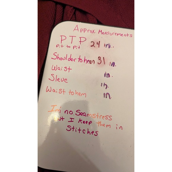 MEROKZEETY Womens 2XL Cardigan‎ Sweater Open Front Knit Pockets Maroon Red - Picture 3 of 6